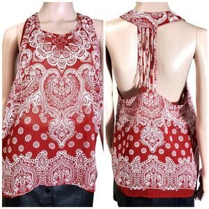 BLL | Bandana Print Festival Cowgirl Multi T-Strap Tank Top